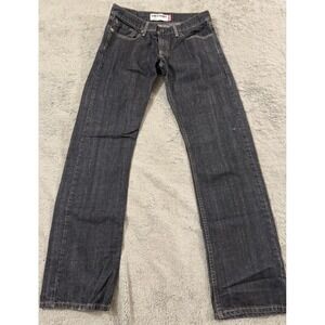 Levis 514 Jeans Mens 32x34 Black Denim Slim Straight Leg Low Rise Vintage Y2K